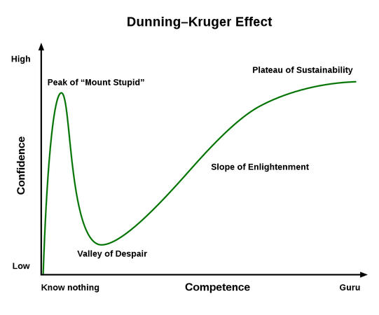 Not actually the dunning-kruger effect