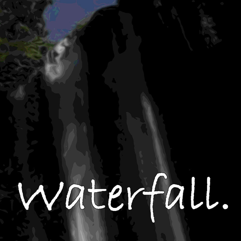 Waterfall. Waterfall. (Button)